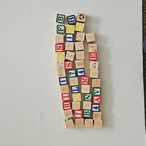 Set of 50 wooden blocks